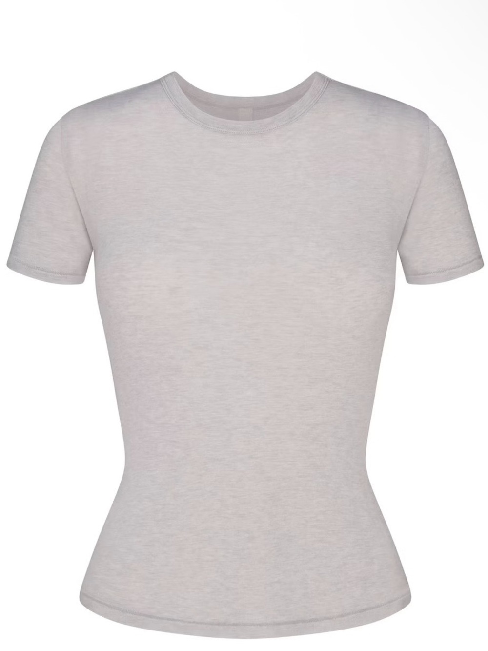 SKIMS Sheer Modal Light Grey Long Crewneck Tee- Medium